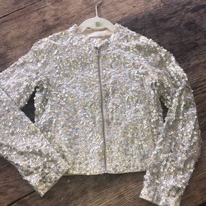 Miss Grant girls sequin jacket